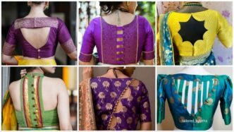 Latest and trendy blouse designs for back neck
