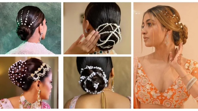 Indian bridal bun hairstyle