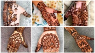 Unique peacock mehndi design ideas for brides