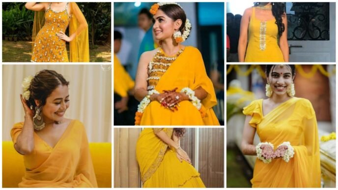 Yellow Haldi Outfits